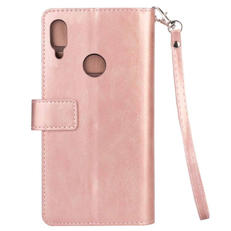 For Xiaomi Redmi Note 7 / Note 7 Pro / Note 7S Multifunctional Zipper Horizontal Flip Leather Case with Holder & Wallet & 9 Card Slots & Lanyard