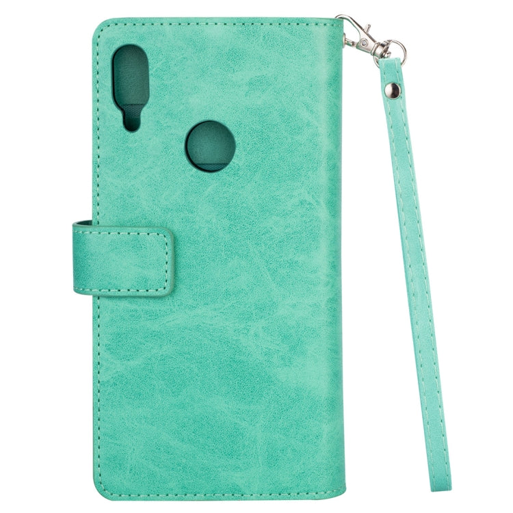 For Xiaomi Redmi Note 7 / Note 7 Pro / Note 7S Multifunctional Zipper Horizontal Flip Leather Case with Holder & Wallet & 9 Card Slots & Lanyard