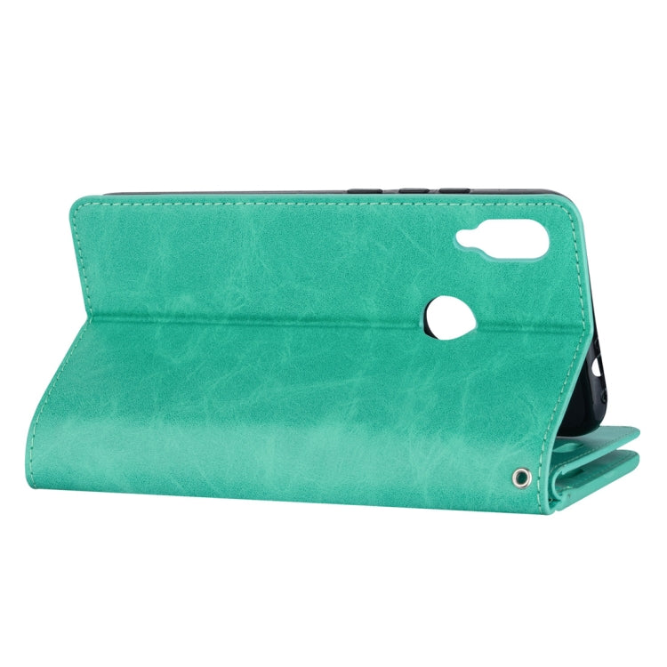 For Xiaomi Redmi Note 7 / Note 7 Pro / Note 7S Multifunctional Zipper Horizontal Flip Leather Case with Holder & Wallet & 9 Card Slots & Lanyard