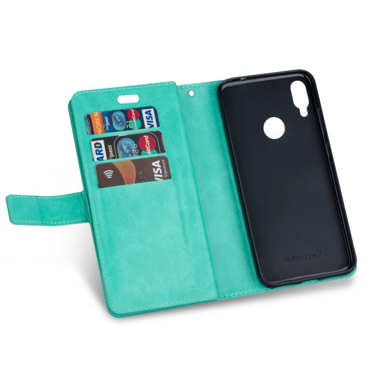 For Xiaomi Redmi Note 7 / Note 7 Pro / Note 7S Multifunctional Zipper Horizontal Flip Leather Case with Holder & Wallet & 9 Card Slots & Lanyard