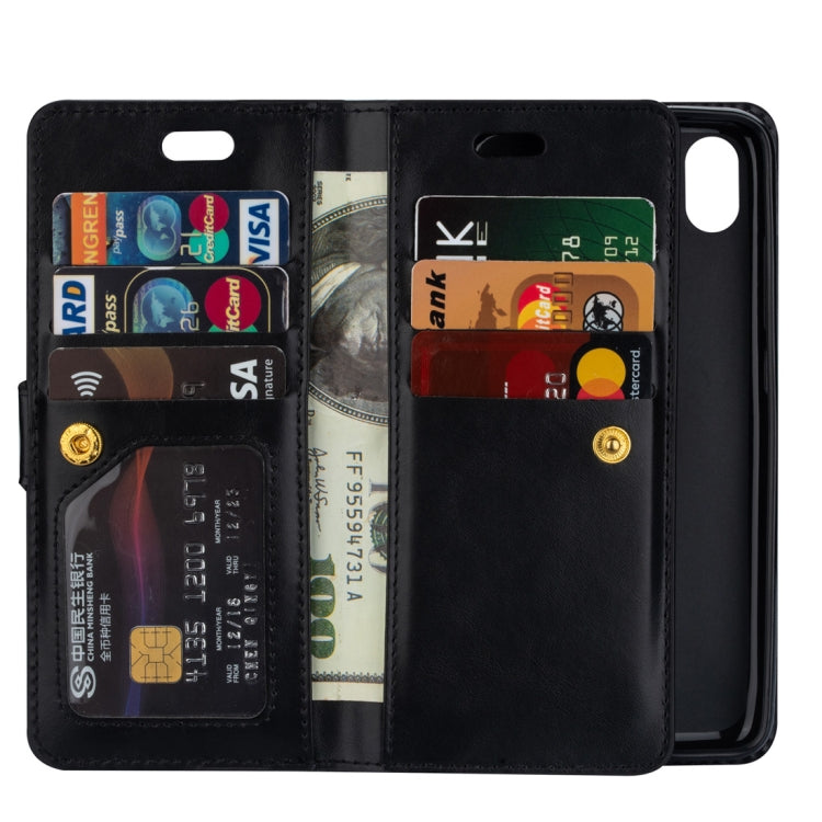 For Xiaomi Redmi 7A Multifunctional Zipper Horizontal Flip Leather Case with Holder & Wallet & 9 Card Slots & Lanyard