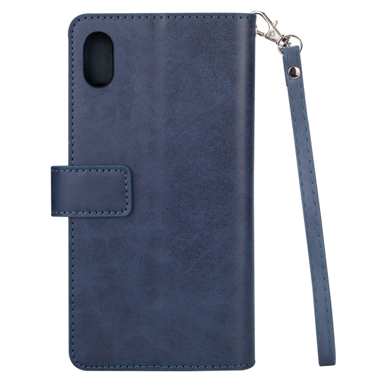 For Xiaomi Redmi 7A Multifunctional Zipper Horizontal Flip Leather Case with Holder & Wallet & 9 Card Slots & Lanyard