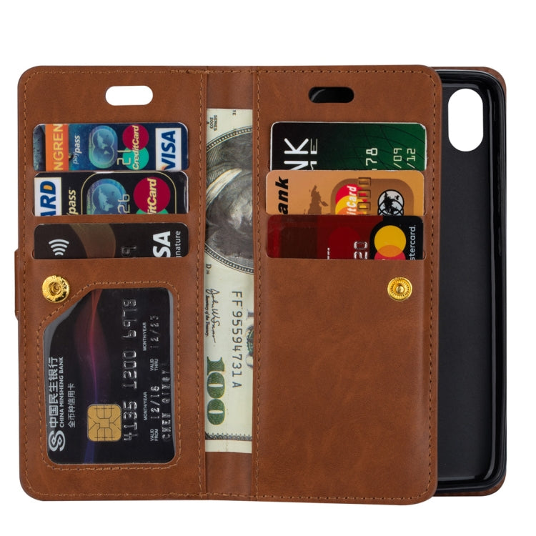 For Xiaomi Redmi 7A Multifunctional Zipper Horizontal Flip Leather Case with Holder & Wallet & 9 Card Slots & Lanyard