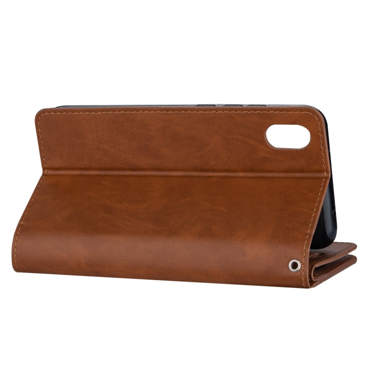 For Xiaomi Redmi 7A Multifunctional Zipper Horizontal Flip Leather Case with Holder & Wallet & 9 Card Slots & Lanyard