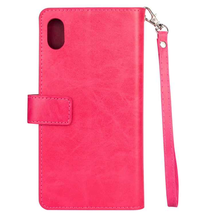 For Xiaomi Redmi 7A Multifunctional Zipper Horizontal Flip Leather Case with Holder & Wallet & 9 Card Slots & Lanyard