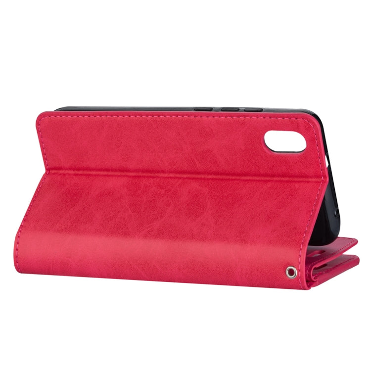 For Xiaomi Redmi 7A Multifunctional Zipper Horizontal Flip Leather Case with Holder & Wallet & 9 Card Slots & Lanyard