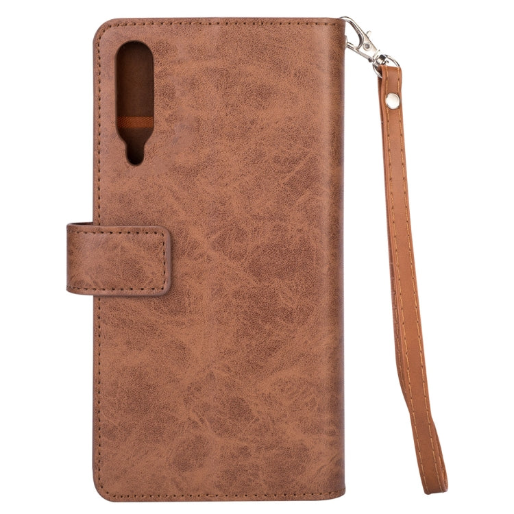 For Xiaomi Mi 9 / Mi 9 Explorer Multifunctional Zipper Horizontal Flip Leather Case with Holder & Wallet & 9 Card Slots & Lanyard