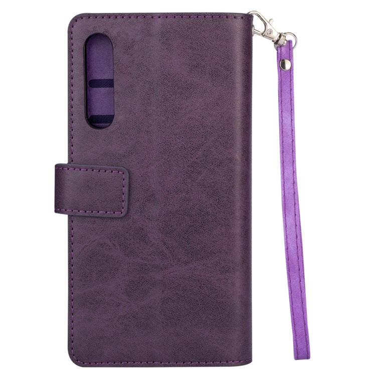 For Xiaomi Mi 9 SE Multifunctional Zipper Horizontal Flip Leather Case with Holder & Wallet & 9 Card Slots & Lanyard