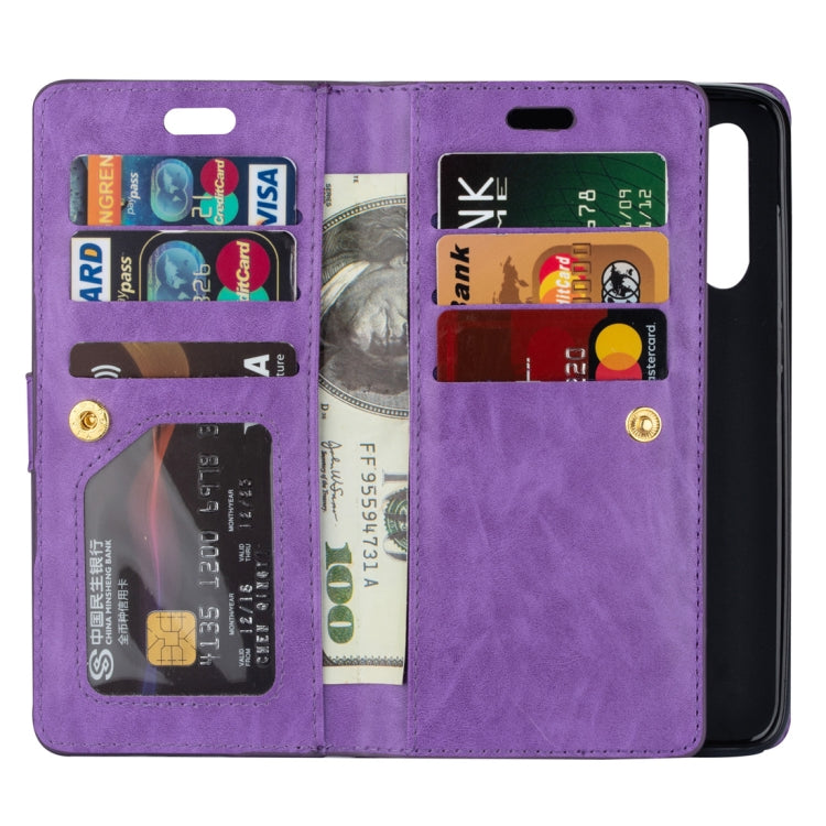 For Xiaomi Mi 9 SE Multifunctional Zipper Horizontal Flip Leather Case with Holder & Wallet & 9 Card Slots & Lanyard