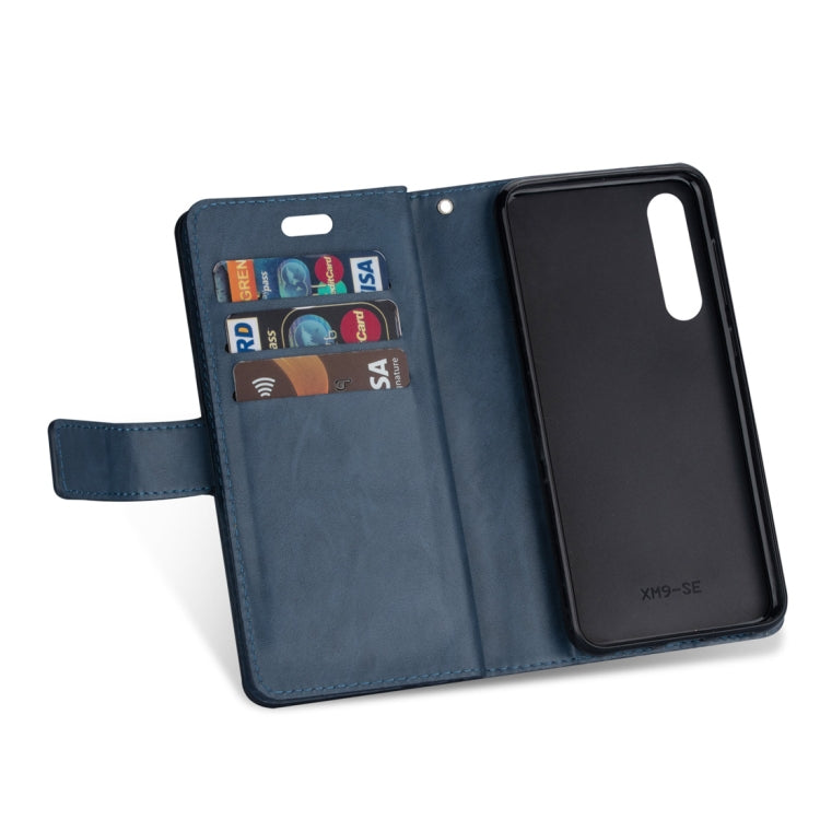 For Xiaomi Mi 9 SE Multifunctional Zipper Horizontal Flip Leather Case with Holder & Wallet & 9 Card Slots & Lanyard
