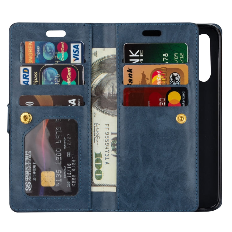 For Xiaomi Mi 9 SE Multifunctional Zipper Horizontal Flip Leather Case with Holder & Wallet & 9 Card Slots & Lanyard