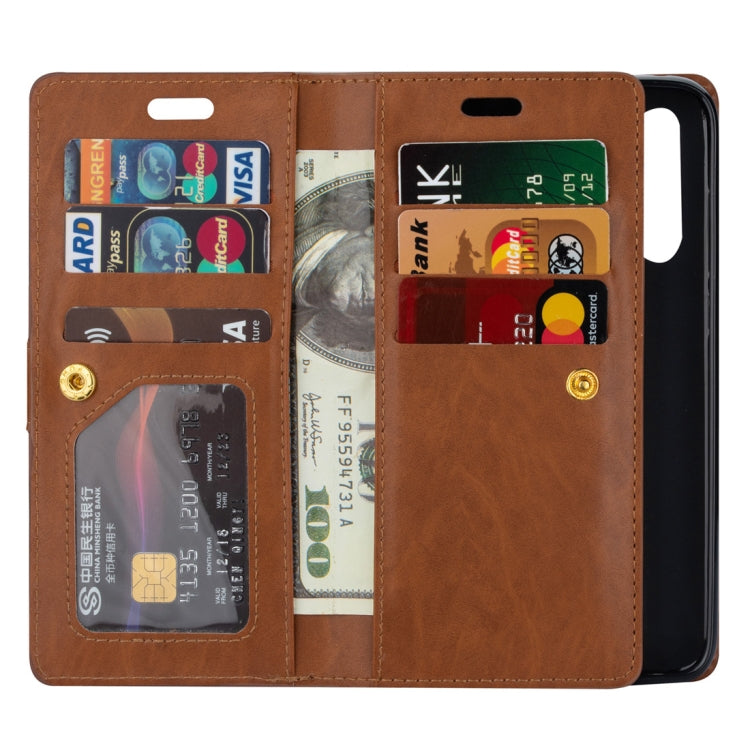 For Xiaomi Mi 9 SE Multifunctional Zipper Horizontal Flip Leather Case with Holder & Wallet & 9 Card Slots & Lanyard