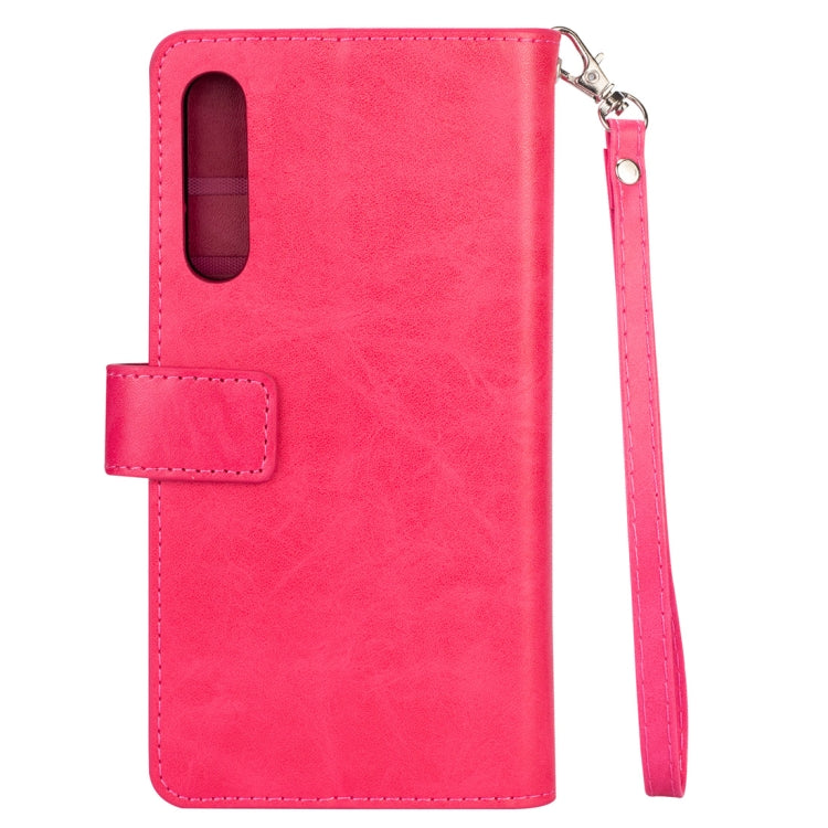 For Xiaomi Mi 9 SE Multifunctional Zipper Horizontal Flip Leather Case with Holder & Wallet & 9 Card Slots & Lanyard