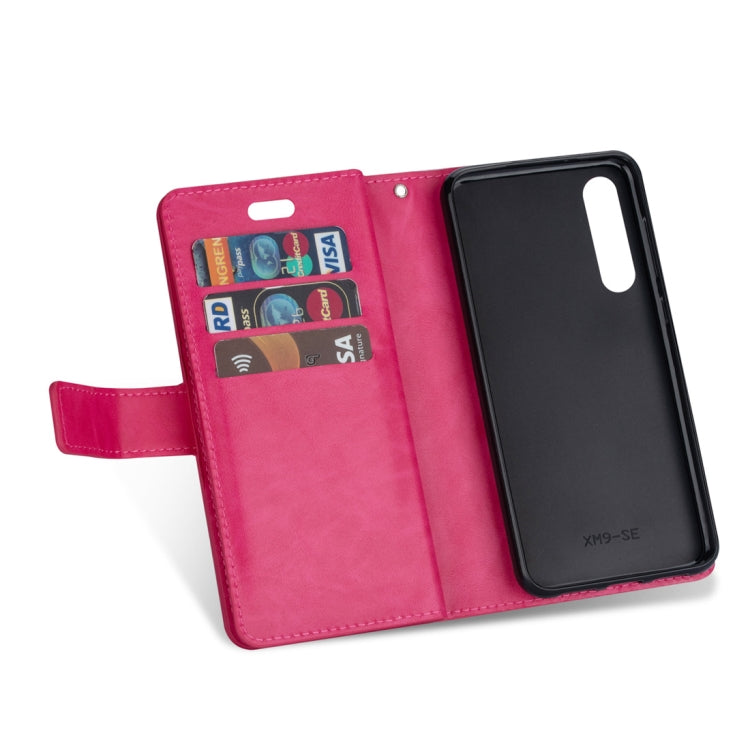 For Xiaomi Mi 9 SE Multifunctional Zipper Horizontal Flip Leather Case with Holder & Wallet & 9 Card Slots & Lanyard