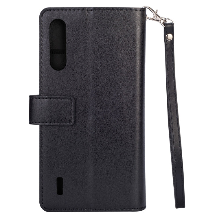 For Xiaomi Mi CC9 / Mi A3 Lite / Mi 9 Lite Multifunctional Zipper Horizontal Flip Leather Case with Holder & Wallet & 9 Card Slots & Lanyard
