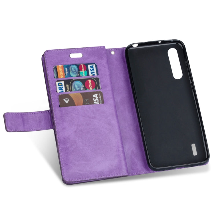 For Xiaomi Mi CC9 / Mi A3 Lite / Mi 9 Lite Multifunctional Zipper Horizontal Flip Leather Case with Holder & Wallet & 9 Card Slots & Lanyard