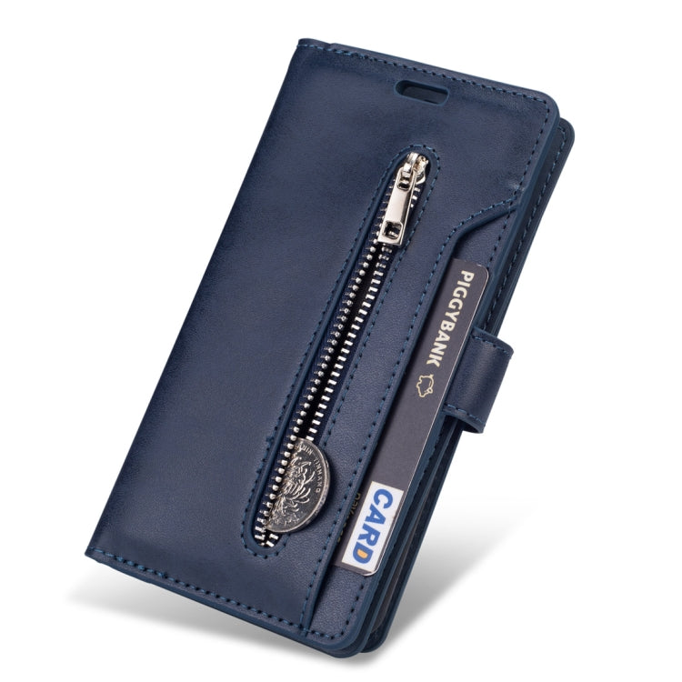 For Xiaomi Mi CC9 / Mi A3 Lite / Mi 9 Lite Multifunctional Zipper Horizontal Flip Leather Case with Holder & Wallet & 9 Card Slots & Lanyard