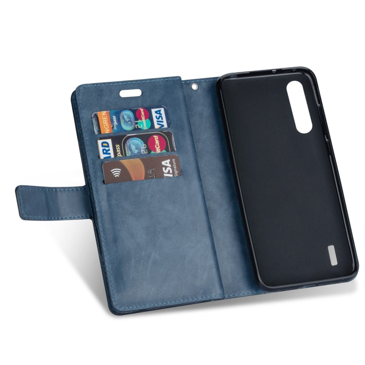 For Xiaomi Mi CC9 / Mi A3 Lite / Mi 9 Lite Multifunctional Zipper Horizontal Flip Leather Case with Holder & Wallet & 9 Card Slots & Lanyard