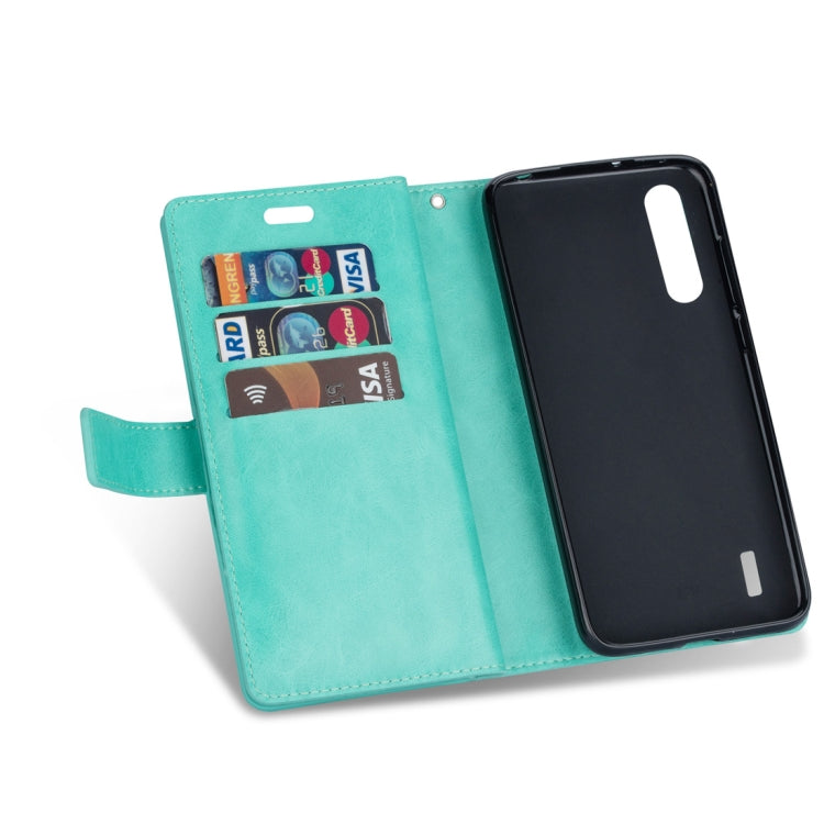 For Xiaomi Mi CC9 / Mi A3 Lite / Mi 9 Lite Multifunctional Zipper Horizontal Flip Leather Case with Holder & Wallet & 9 Card Slots & Lanyard