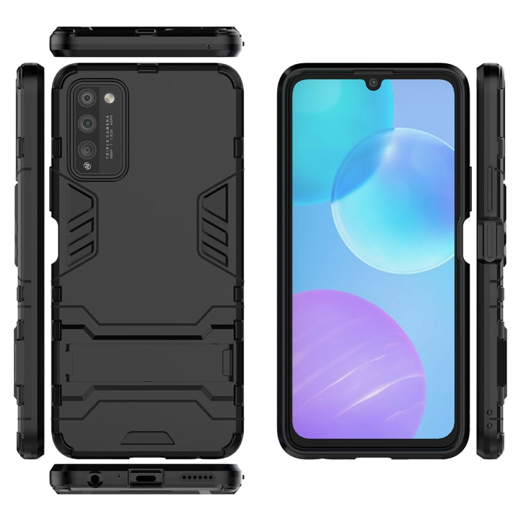 For Huawei Honor 30 Lite PC + TPU Shockproof Protective Case with Invisible Holder