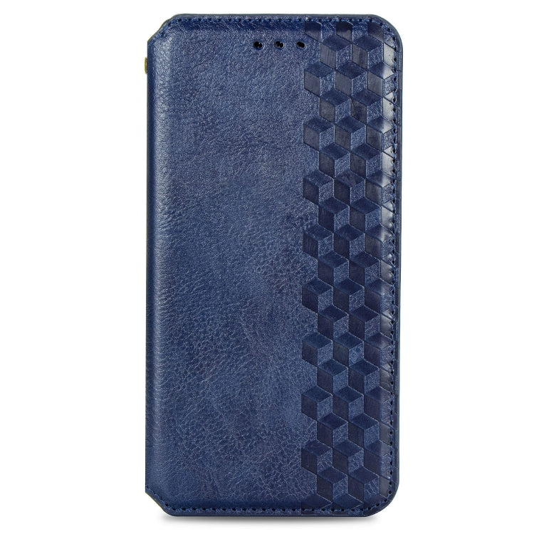 For OPPO Reno 3A Cubic Grid Pressed Horizontal Flip Magnetic PU Leather Case with Holder & Card Slots & Wallet