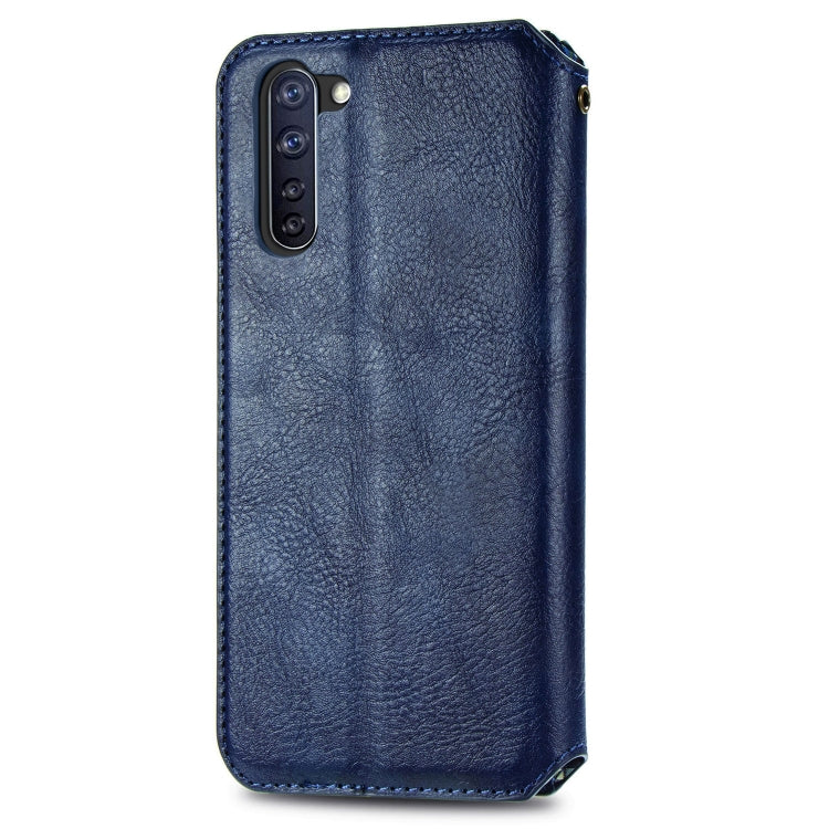 For OPPO Reno 3A Cubic Grid Pressed Horizontal Flip Magnetic PU Leather Case with Holder & Card Slots & Wallet