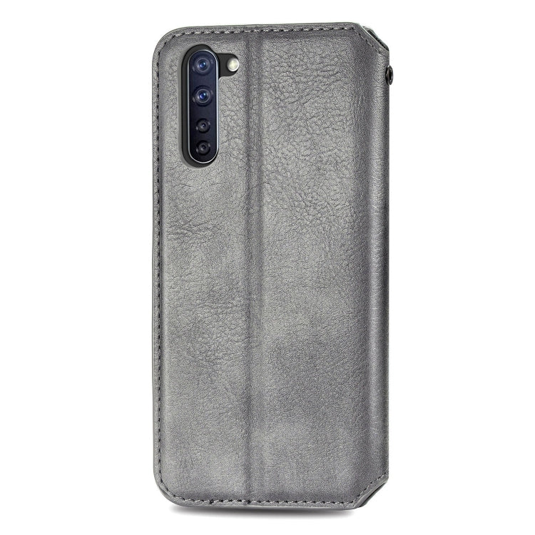 For OPPO Reno 3A Cubic Grid Pressed Horizontal Flip Magnetic PU Leather Case with Holder & Card Slots & Wallet