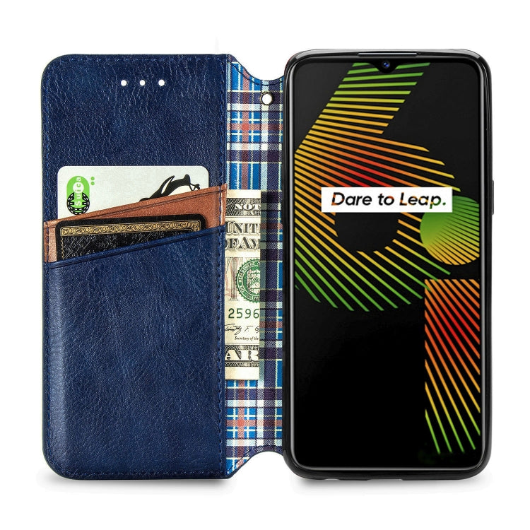 For OPPO Realme 6i Cubic Grid Pressed Horizontal Flip Magnetic PU Leather Case with Holder & Card Slots & Wallet
