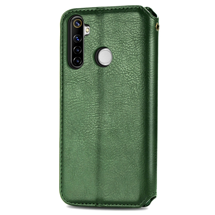 For OPPO Realme 6i Cubic Grid Pressed Horizontal Flip Magnetic PU Leather Case with Holder & Card Slots & Wallet