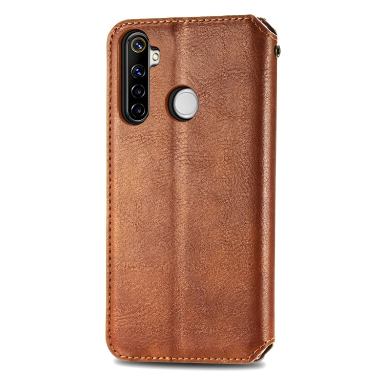 For OPPO Realme 6i Cubic Grid Pressed Horizontal Flip Magnetic PU Leather Case with Holder & Card Slots & Wallet