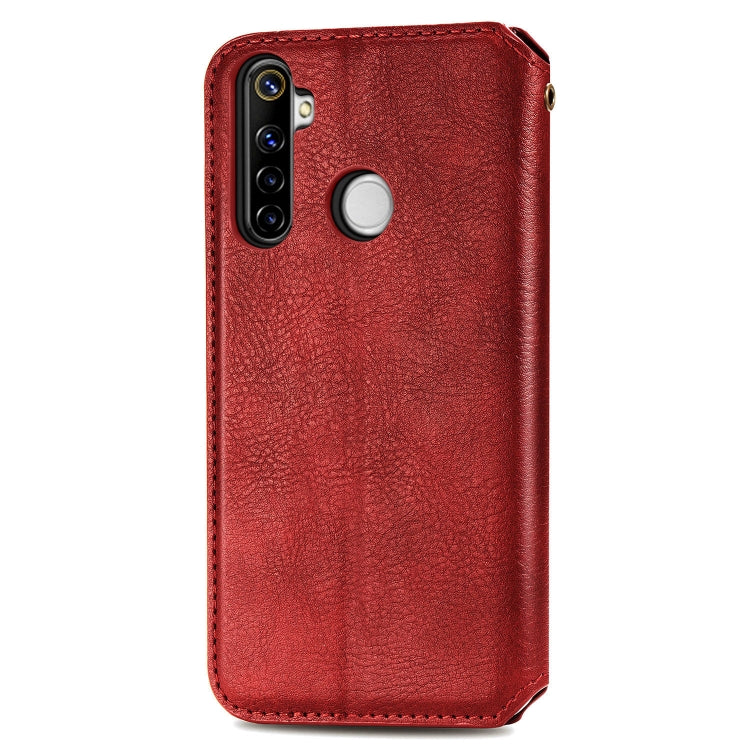 For OPPO Realme 6i Cubic Grid Pressed Horizontal Flip Magnetic PU Leather Case with Holder & Card Slots & Wallet
