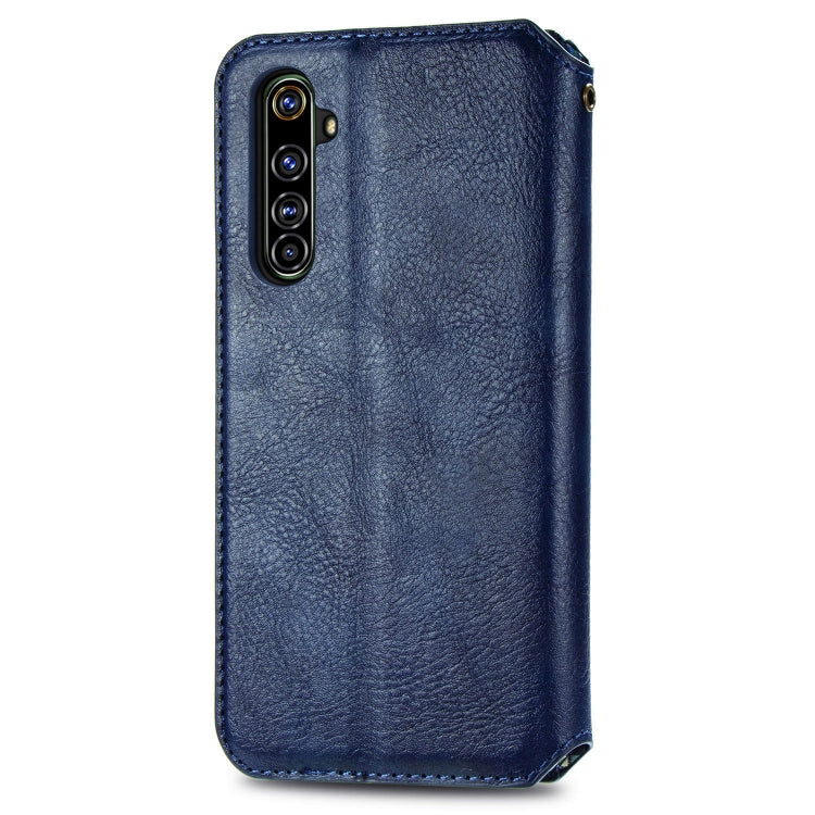 For OPPO Realme X50 Pro 5G Cubic Grid Pressed Horizontal Flip Magnetic PU Leather Case with Holder & Card Slots & Wallet
