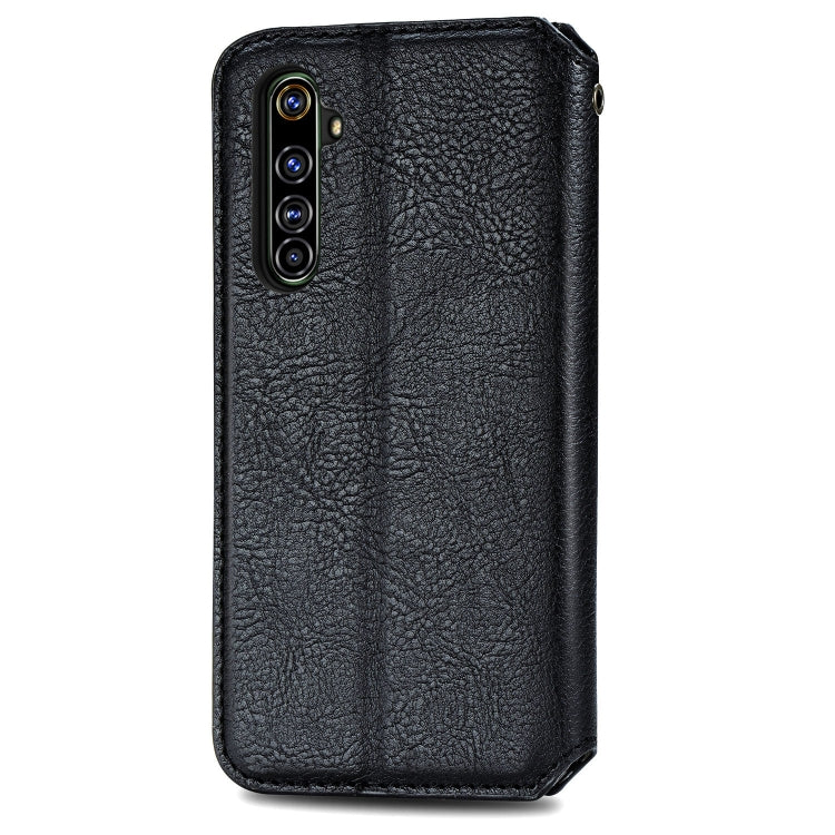 For OPPO Realme X50 Pro 5G Cubic Grid Pressed Horizontal Flip Magnetic PU Leather Case with Holder & Card Slots & Wallet
