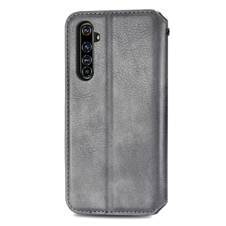 For OPPO Realme X50 Pro 5G Cubic Grid Pressed Horizontal Flip Magnetic PU Leather Case with Holder & Card Slots & Wallet