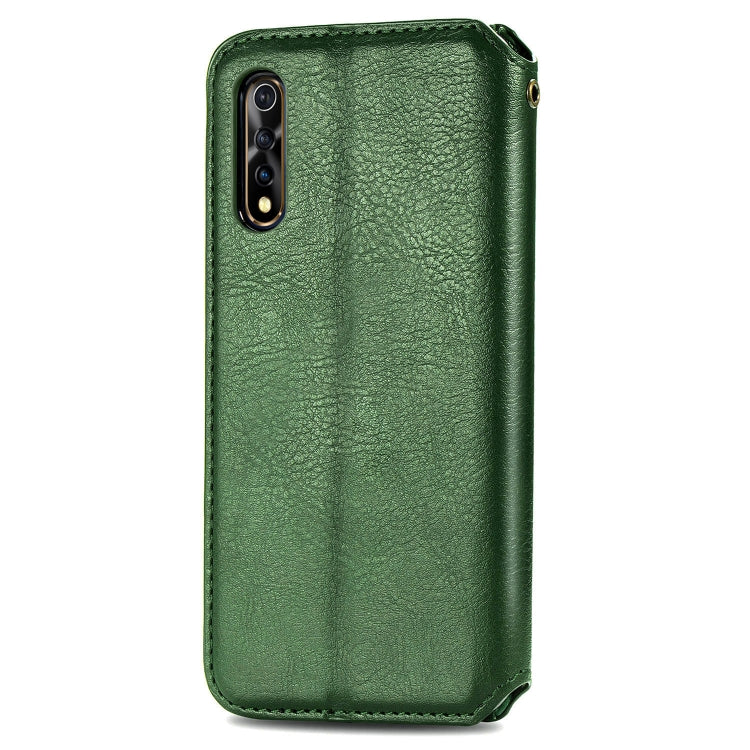 For Vivo Y7S Cubic Grid Pressed Horizontal Flip Magnetic PU Leather Case with Holder & Card Slots & Wallet