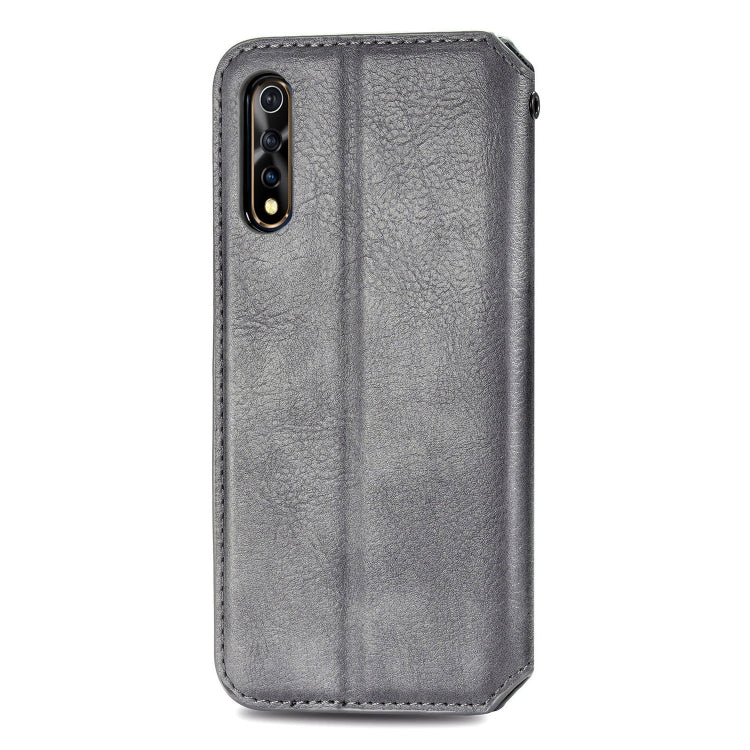 For Vivo Y7S Cubic Grid Pressed Horizontal Flip Magnetic PU Leather Case with Holder & Card Slots & Wallet