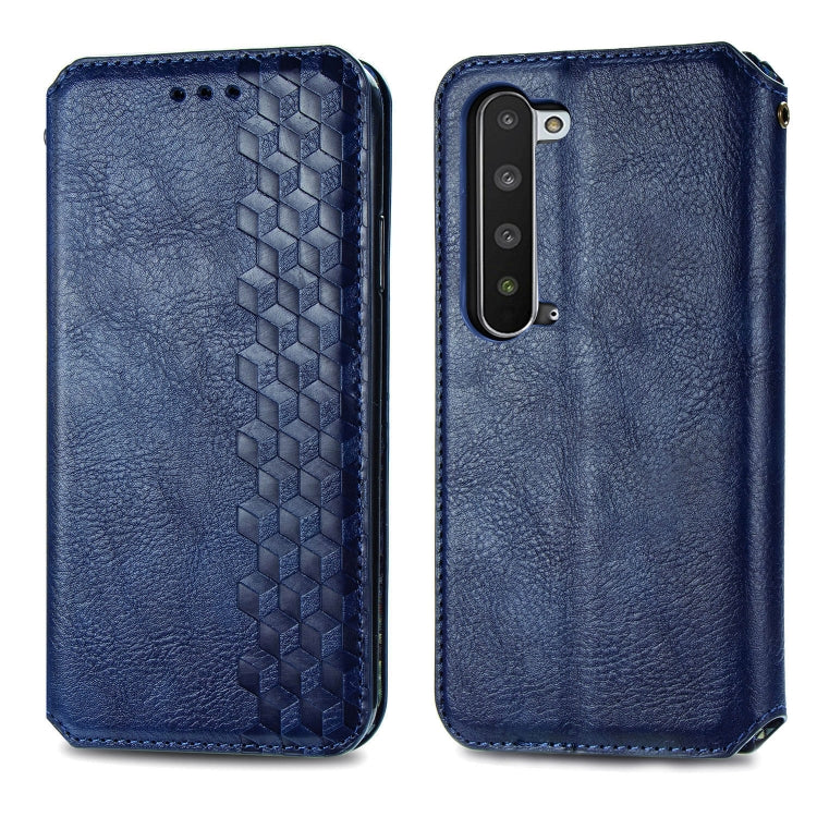 For Sharp R5G Cubic Grid Pressed Horizontal Flip Magnetic PU Leather Case with Holder & Card Slots & Wallet