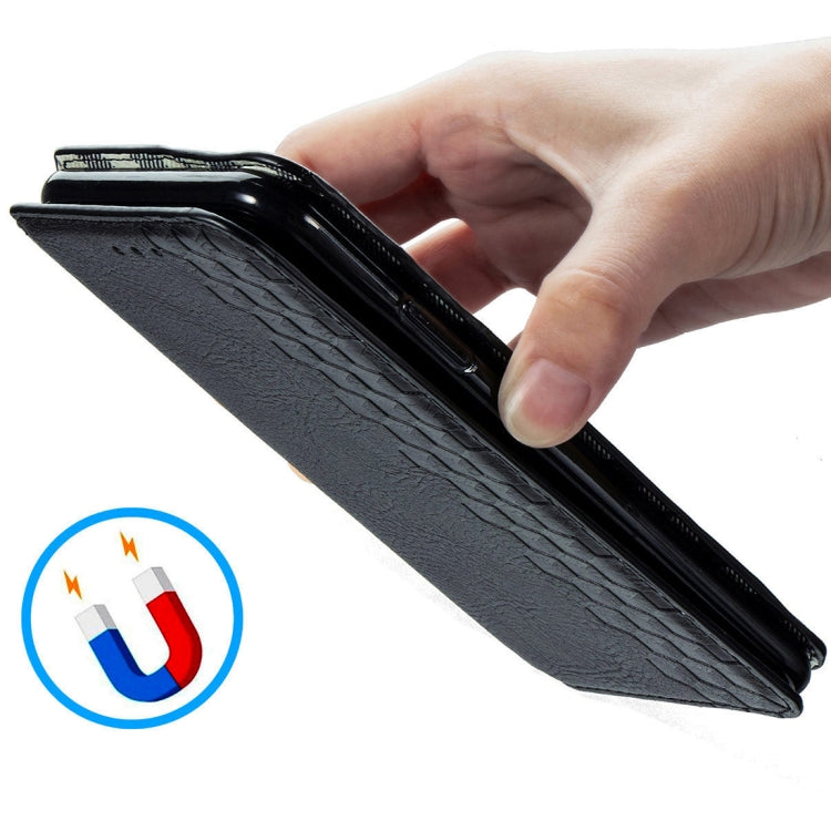 For Sharp R5G Cubic Grid Pressed Horizontal Flip Magnetic PU Leather Case with Holder & Card Slots & Wallet