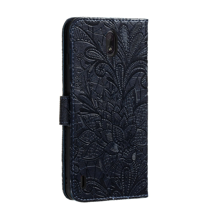 For Nokia C1 Lace Flower Horizontal Flip Leather Case with Holder & Card Slots & Wallet & Photo Frame