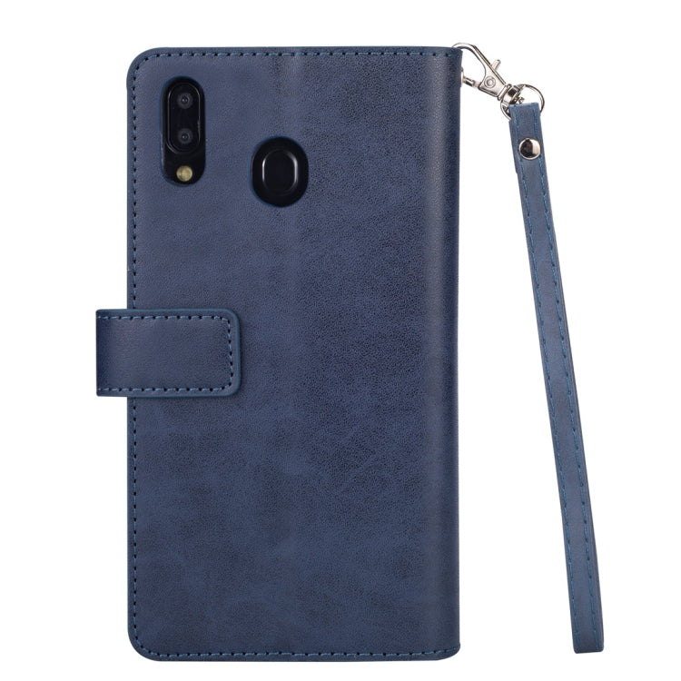 For Huawei Y7 (2019) / Enjoy 9 Multifunctional Zipper Horizontal Flip Leather Case with Holder & Wallet & 9 Card Slots & Lanyard
