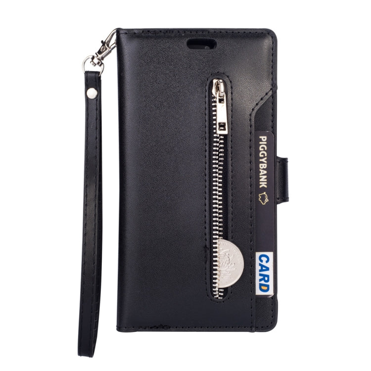 For Huawei P30 Multifunctional Zipper Horizontal Flip Leather Case with Holder & Wallet & 9 Card Slots & Lanyard
