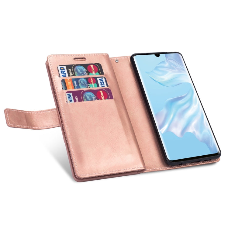 For Huawei P30 Pro Multifunctional Zipper Horizontal Flip Leather Case with Holder & Wallet & 9 Card Slots & Lanyard