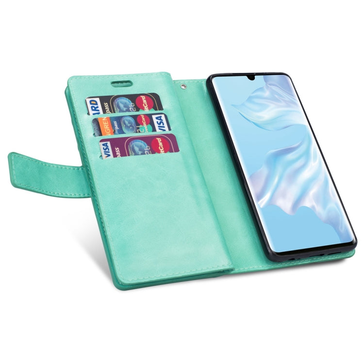 For Huawei P30 Pro Multifunctional Zipper Horizontal Flip Leather Case with Holder & Wallet & 9 Card Slots & Lanyard
