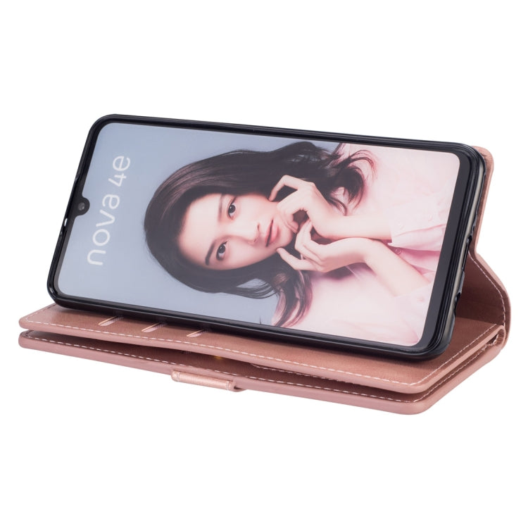 For Huawei P30 lite Multifunctional Zipper Horizontal Flip Leather Case with Holder & Wallet & 9 Card Slots & Lanyard