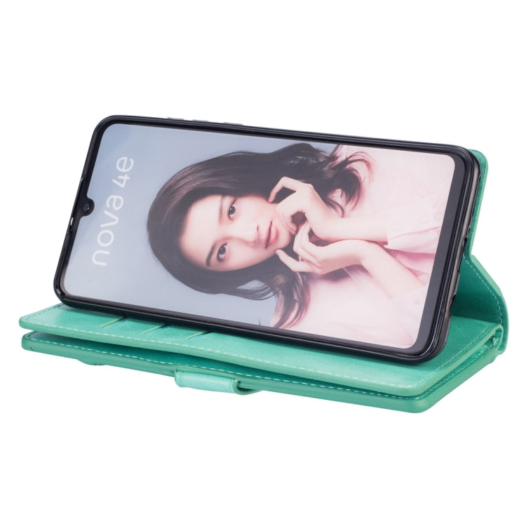 For Huawei P30 lite Multifunctional Zipper Horizontal Flip Leather Case with Holder & Wallet & 9 Card Slots & Lanyard