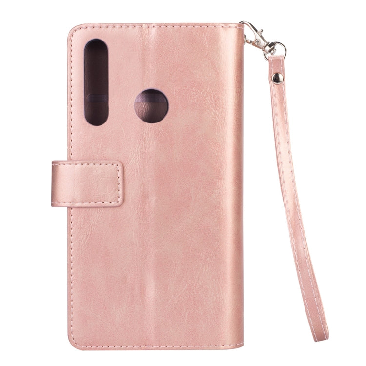 For Huawei P smart 2019 / P Smart+ / Enjoy 9s Multifunctional Zipper Horizontal Flip Leather Case with Holder & Wallet & 9 Card Slots & Lanyard