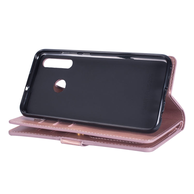 For Huawei P smart 2019 / P Smart+ / Enjoy 9s Multifunctional Zipper Horizontal Flip Leather Case with Holder & Wallet & 9 Card Slots & Lanyard