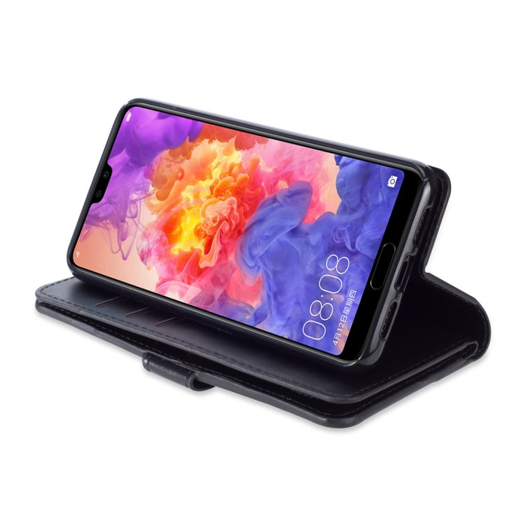 For Huawei P20 Multifunctional Zipper Horizontal Flip Leather Case with Holder & Wallet & 9 Card Slots & Lanyard