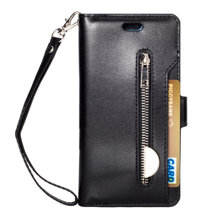 For Huawei P20 Pro Multifunctional Zipper Horizontal Flip Leather Case with Holder & Wallet & 9 Card Slots & Lanyard