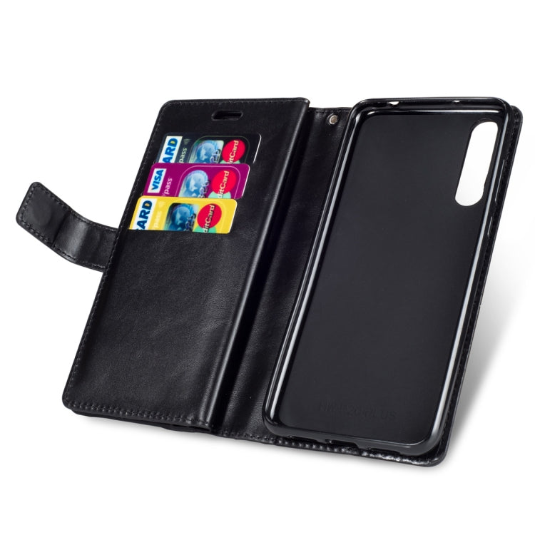 For Huawei P20 Pro Multifunctional Zipper Horizontal Flip Leather Case with Holder & Wallet & 9 Card Slots & Lanyard